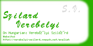 szilard verebelyi business card